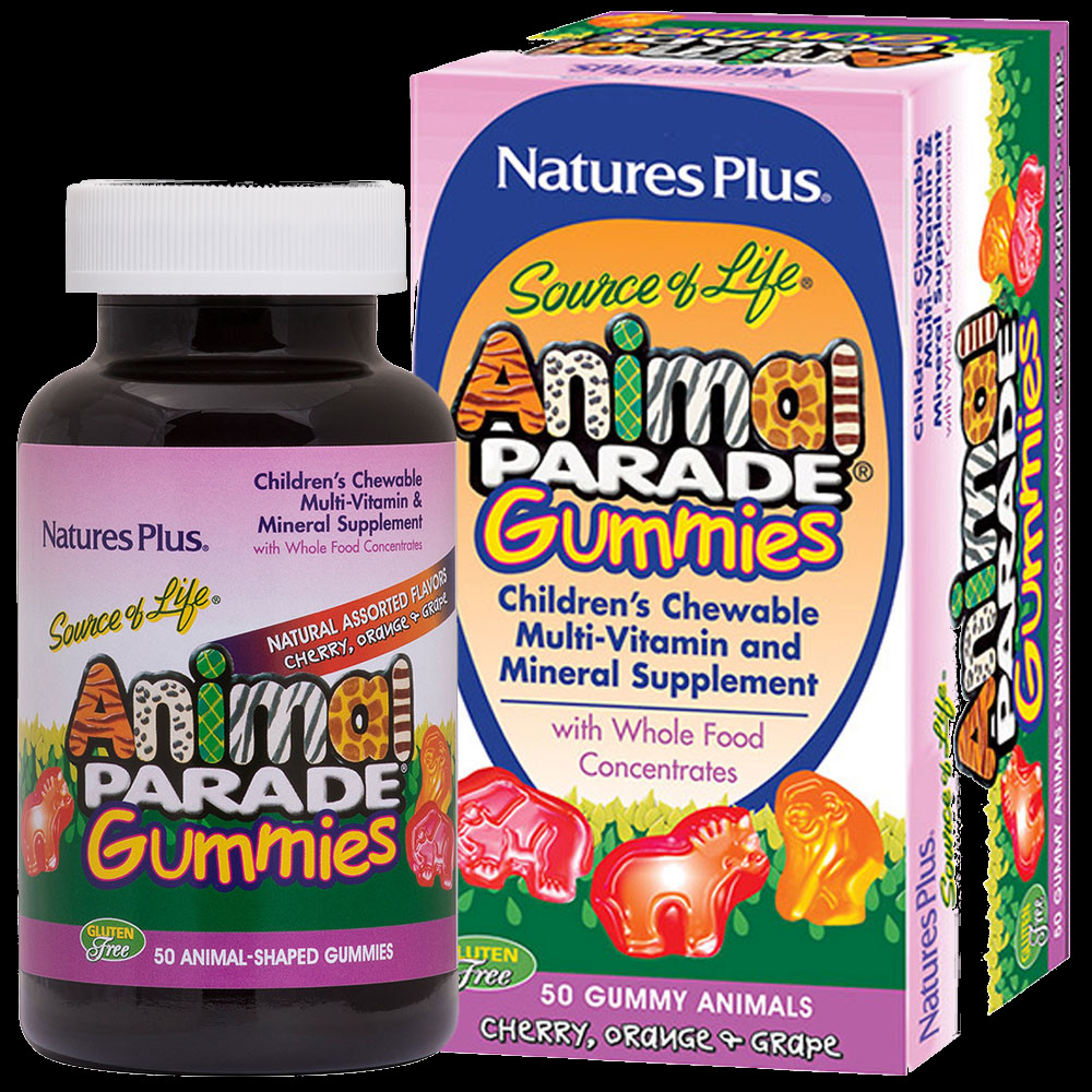 Animal Parade GUMMIES – Мултивитамини (желирани бонбони) 50 плодови бонбона  - Health24