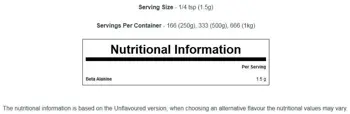 MyProtein 100% Beta Alanine Amino Acid Бета Аланин