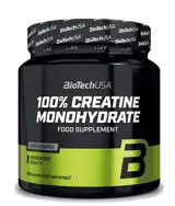 BioTechUSA 100% Creatine Monohydrate Микронизиран Креатин Монохидрат за Сила и Мускулен Растеж 500 грама Без вкус