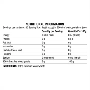 100% Creatine Monohydrate Powder