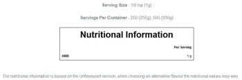 MyProtein 100% HMB Amino Acid Бета-Хидрокси Бета-Метилбутират - 250 грама, 250 дози