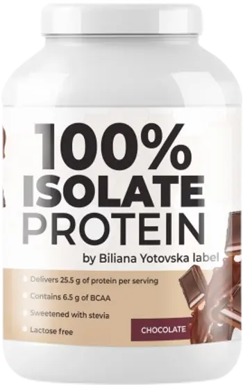 Biliana Yotovska 100% Isolate Protein with Added Stevia Суроватъчен Изолат - 810 грама, 27 дози
