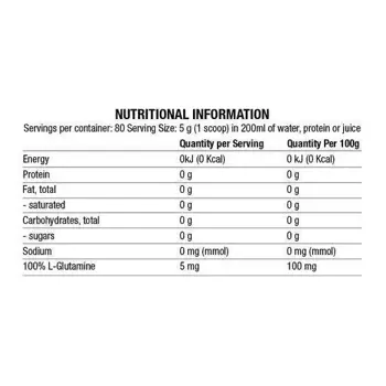 100% L-Glutamine Powder