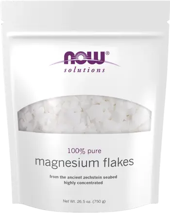 NOW Foods 100% Pure Magnesium Flakes Висококачествени Магнезиеви Кристали за Вана