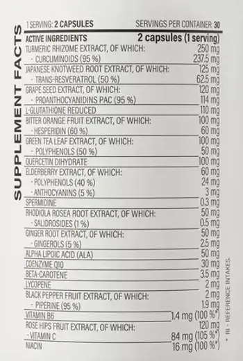 OstroVit 17 Antioxidants Антиоксидантна Формула - 60 капсули, 30 дози