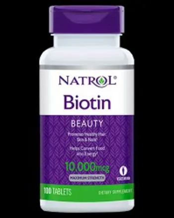 Biotin 10000 mcg / Maximum Strength 100 Таблетки, 100 Дози