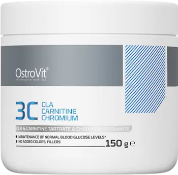 OstroVit 3C CLA + Carnitine + Chromium CLA + L-Карнитин + Хром - 150 грама, 30 дози