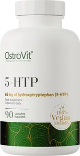 OstroVit 5-HTP 65 mg from Griffonia Seeds (25%) with L-Tryptophan & Vitamin B6 5-HTP 5-Хидрокситриптофан - 90 капсули, 90 дози