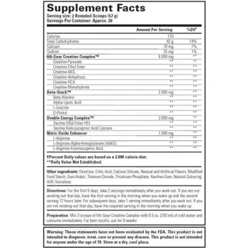 Stacker 6th Gear Creatine Complex Superior Generation of Creatine