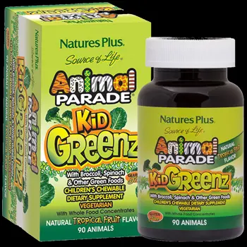 Natures Plus Animal Parade KidGreenz Микс от зелени храни 90 таблетки