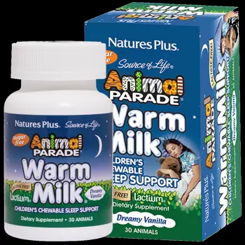 Natures Plus Animal Parade WARM MILK за спокоен сън 30 таблетки