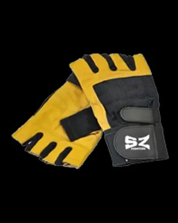 Fitness Gloves -Фитнес ръкавици - Черен и жълто с накитник