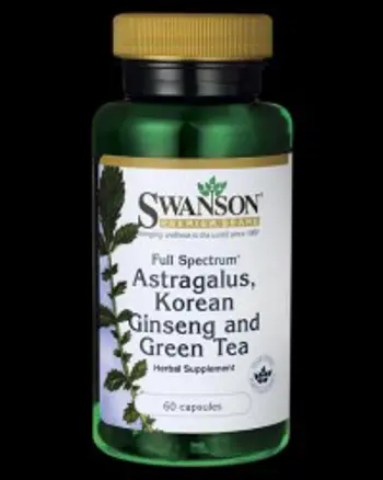 Full Spectrum Astragalus, Korean Ginseng & Green Tea - 60 капсули, 60 Дози