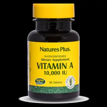 Natures Plus Vitamin A 10,000 IU Водоразтворим Витамин А х 90 таблетки