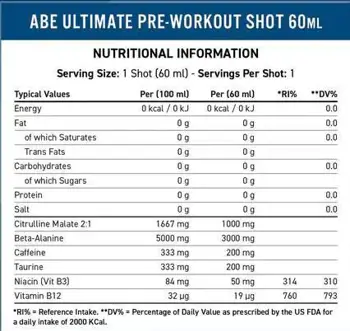 Енергиен Шот / ABE Shot | All Black Everything Pre-Workout