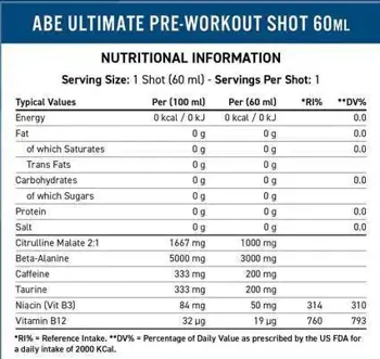 Енергиен Шот / ABE Shot | All Black Everything Pre-Workout