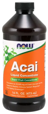 NOW Foods Acai Liquid Concentrate Teчен Акай Концентрат - 473 мл, 32 дози