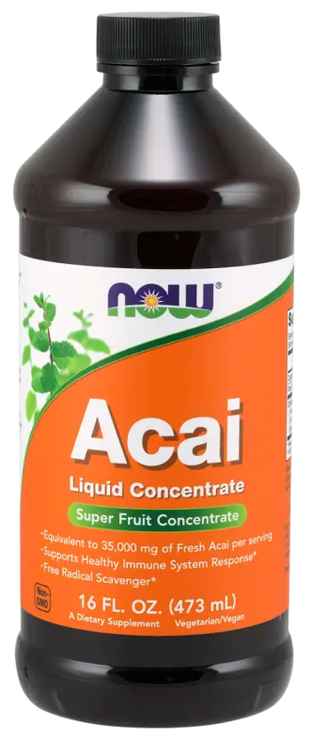 NOW Foods Acai Liquid Concentrate Teчен Акай Концентрат - 473 мл, 32 дози