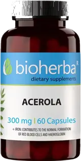 Bioherba Acerola 300 mg Естествен източник на Витамин C