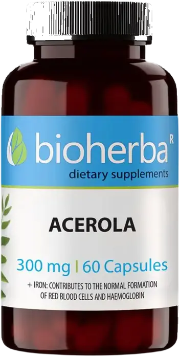 Bioherba Acerola 300 mg Естествен източник на Витамин C