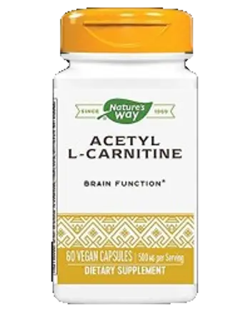 Nature's Way Acetyl L-Carnitine 500 mg За мозъчна функция х 60 веге капсули