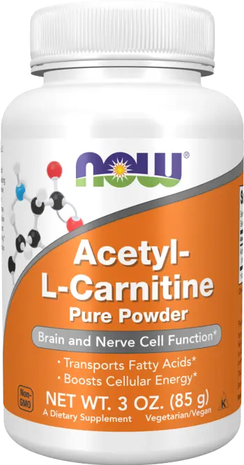 NOW Foods Acetyl L-Carnitine Powder Ацетил L-Карнитин на Прах - 85 грама, 57 дози