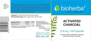 Bioherba Activated Charcoal 350 mg Активен въглен за храносмилателен комфорт