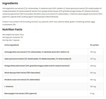 OstroVit Adapto Aid Adaptogen Formula Адаптогенен Комплекс - 60 капсули, 60 дози