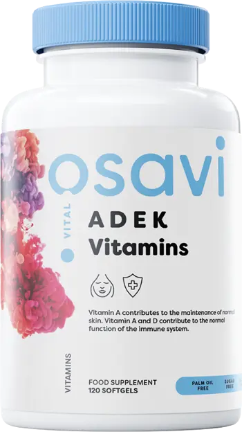 Osavi ADEK Vitamins A + D + E + K с Quali-D® 120 Гел капсули
