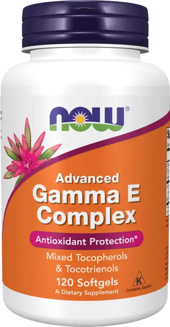 NOW Foods Advanced Gamma E Complex Витамин E Комплекс - 120 гел капсули, 60 дози