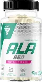 Trec Nutrition ALA 250 Alpha Lipoic Acid 250 mg Алфа-Липоева Киселина за Енергия и Антиоксидантна Защита