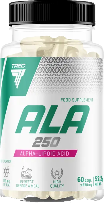 Trec Nutrition ALA 250 Alpha Lipoic Acid 250 mg Алфа-Липоева Киселина за Енергия и Антиоксидантна Защита