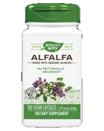 Nature's Way Alfalfa (leaves) 405 mg За хормонален баланс и детоксикация х 100 капсули