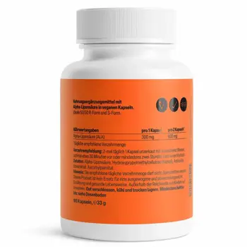 ZEINpharma Алфа-Липоева Киселина ALA 300 mg За метаболизъм и антиоксидантна защита х 90 капсули