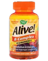 Nature's Way Alive! B-Complex Gummy Желирани бонбони за енергия и метаболизъм х 60 желирани бонбони