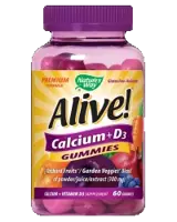 Nature's Way Alive! Calcium + Vitamin D3 250 mg Желирани бонбони
