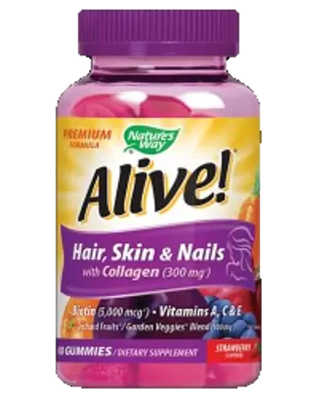 Nature's Way Alive! Hair, Skin and Nails Premium Formula За коса, кожа и нокти х 60 желирани бонбони