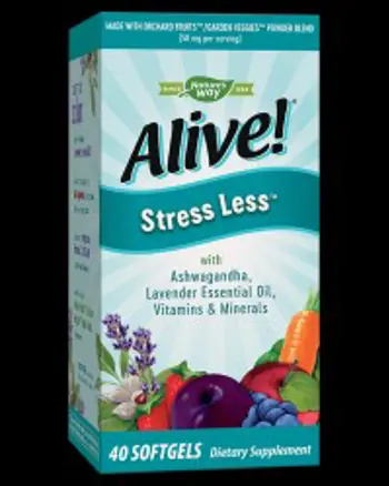 Alive! Stress Less Природна формула за контрол върху ежедневния стрес х 40 гел капсули