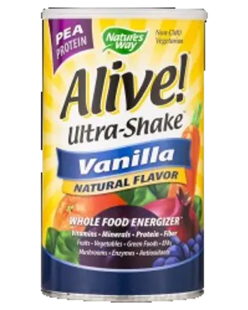 Nature's Way Alive! Ultra-Shake Protein Ванилия, Пълноценен грахов протеин с витамини и суперхрани 962 грама