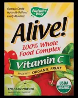 Nature's Way Alive! Vitamin C Powder 100% Whole Food Complex от органични плодове 120 грама