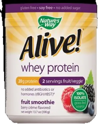 Nature's Way Alive! Whey Protein Суроватъчен протеин изолат с плодове и зеленчуци