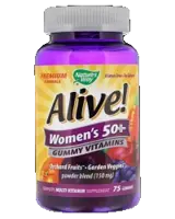 Alive! Women's 50+ Gummy Vitamins Мултивитамини за жени над 50 години х 75 желирани бонбони
