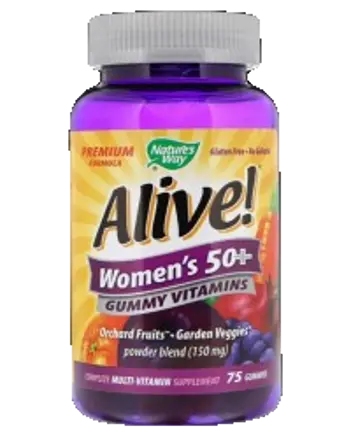 Alive! Women's 50+ Gummy Vitamins Мултивитамини за жени над 50 години х 75 желирани бонбони