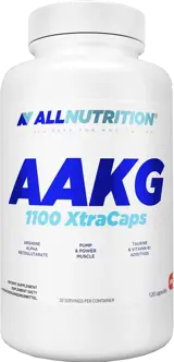 AllNutrition AAKG 1100 Xtra Caps За мускулно напомпване и издръжливост х 120 капсули