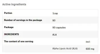 AllNutrition ALA / Alpha Lipoic Acid 600 mg Мощен антиоксидант за енергия и защита на клетките