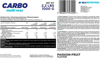 AllNutrition Carbo Multi Max Въглехидратна формула за енергия и възстановяване 3000 грама