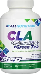 AllNutrition CLA + L-Carnitine + Green Tea За изгаряне на мазнини и енергия х 120 капсули