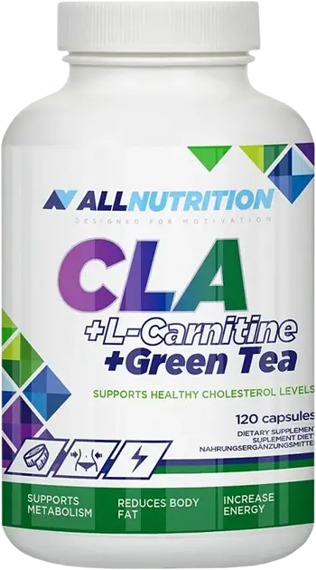 AllNutrition CLA + L-Carnitine + Green Tea За изгаряне на мазнини и енергия х 120 капсули