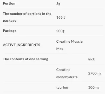 AllNutrition Creatine Muscle Max Креатин Монохидрат за Сила и Маса 500 грама