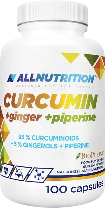 AllNutrition Curcumin + Ginger + Piperine За имунитет и храносмилане х 100 капсули